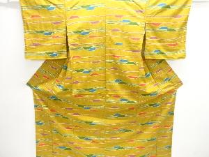 変わり横段模様上代紬着物